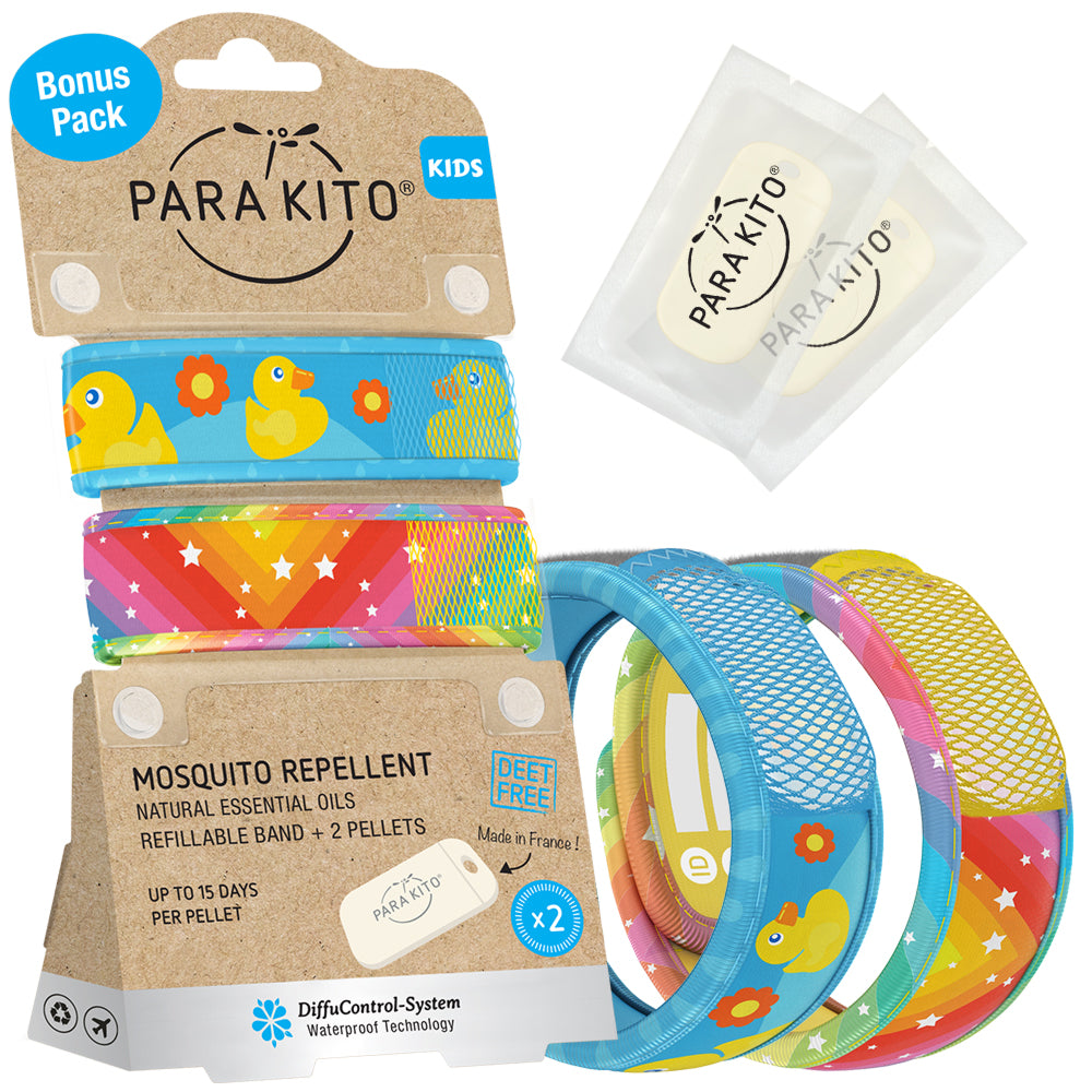 Mosquito Repellent Bonus Pack - 2 Kids Wristbands with 2 refills