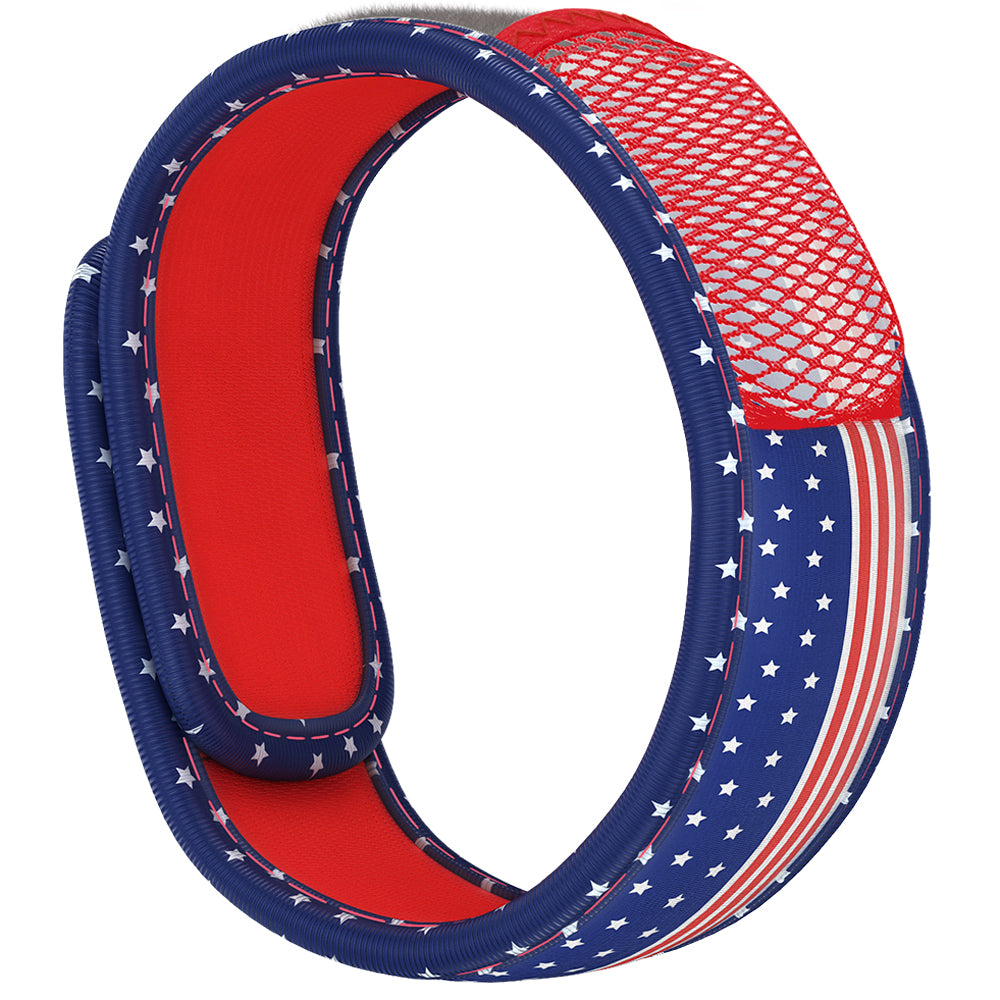 Mosquito Repellent Wristband with 2 refills - Patriot - USA Flag